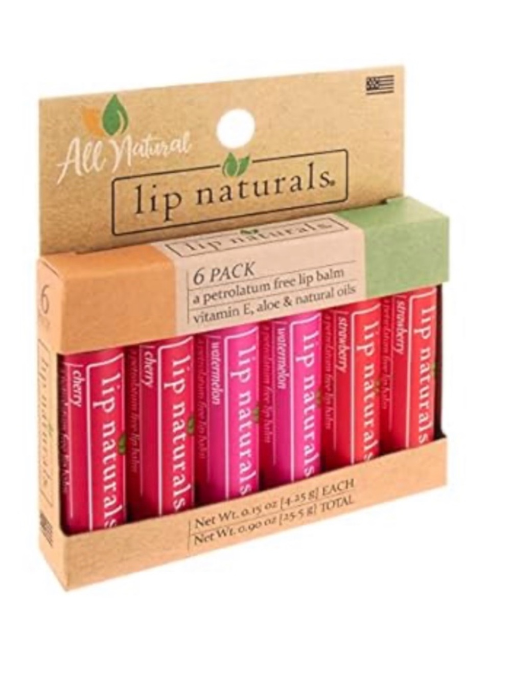 All Natural Lip Balm 6-Pack — very Hydrating
